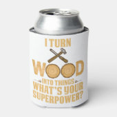 木製の大工の継ぎ手大工の贈り物 缶クーラー (缶正面)