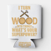 木製の大工の継ぎ手大工の贈り物 缶クーラー (裏面)