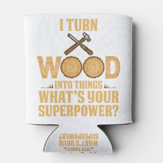 木製の大工の継ぎ手大工の贈り物 缶クーラー (裏面)