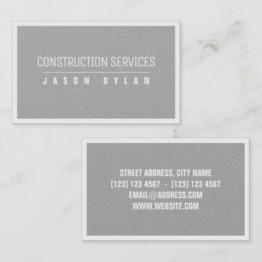 木製の家具によってインスパイア組み立てられた灰色白 名刺 (正面/裏面)