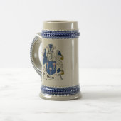 木製の家紋 ビールジョッキ (正面左)