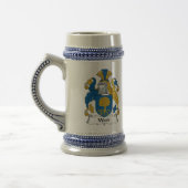 木製の家紋 ビールジョッキ (左)