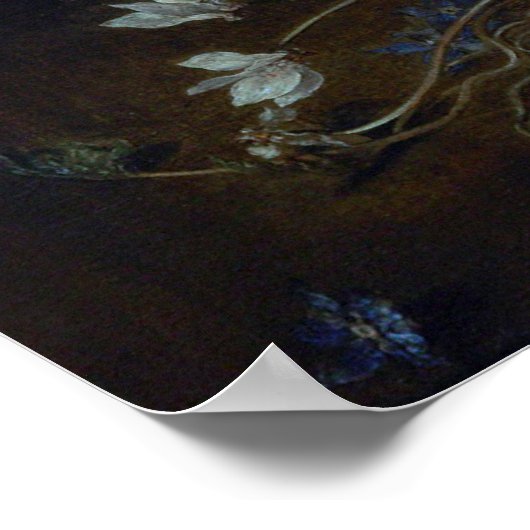 木製の容器の花ヤン・ブルーゲル長老 ポスター (角)