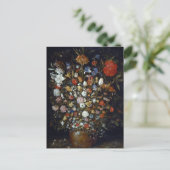 木製の容器の花ヤン・ブルーゲル長老 ポストカード (スタンド正面)