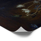 木製の容器の花 ポスター (角)