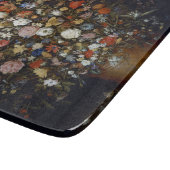 木製の容器の花（Jan Brueghel著） カッティングボード (角)