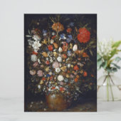 木製の容器の花（Jan Brueghel著） カード (スタンド正面)