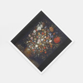木製の容器の花（Jan Brueghel著） スタンダードランチョンナプキン (角)