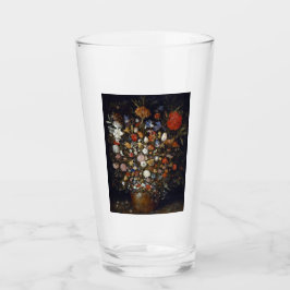 木製の容器の花（Jan Brueghel著） タンブラーグラス