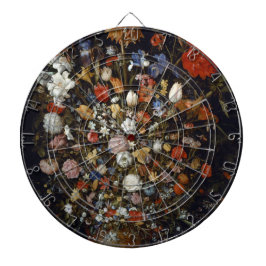 木製の容器の花（Jan Brueghel著） ダーツボード