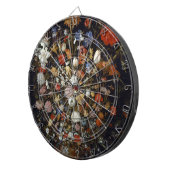 木製の容器の花（Jan Brueghel著） ダーツボード (正面右)