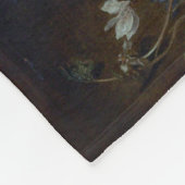 木製の容器の花（Jan Brueghel著） フリースブランケット (角)