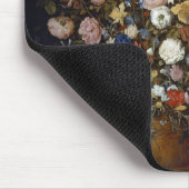 木製の容器の花（Jan Brueghel著） マウスパッド (コーナー)