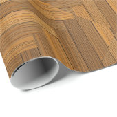 木製の寄木細工の床床のデザイン ラッピングペーパー (ロールコーナー)