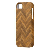 木製の寄木細工の床床のデザイン Case-Mate iPhoneケース (裏面左)