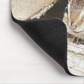 木製の山のシマリス マウスパッド (コーナー)