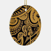 木製の島のスタイルの元の入れ墨のスケッチ セラミックオーナメント (右)