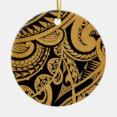 木製の島のスタイルの元の入れ墨のスケッチ セラミックオーナメント (正面)