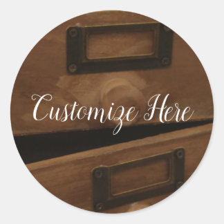 木製の引き出し ラウンドシール