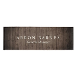 木製の従業員のスタッフの磁気名札のバッジ 名札