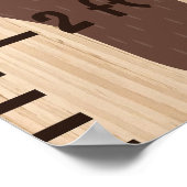 木製の成長の高さチャート定規クマのテディ ポスター (角)