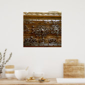 木製の扉にノーマン鉄製の巻物が貼られている ポスター (キッチン)