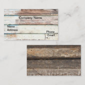 木製の掘っ建て小屋の壁の名刺2 名刺 (正面/裏面)