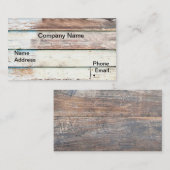 木製の掘っ建て小屋の壁の名刺3 名刺 (正面/裏面)