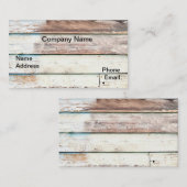 木製の掘っ建て小屋の壁の名刺4 名刺 (正面/裏面)