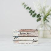 木製の掘っ建て小屋の壁の名刺4 名刺 (スタンド正面)