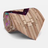 木製の星雲のシェブロン ネクタイ (ロール)