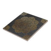 木製の曼荼羅金ゴールド タイル (側面)