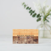 木製の木目ルック – プロフェッショナル 名刺 (スタンド正面)