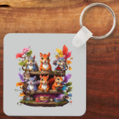 木製の本棚のリス キーホルダー (裏面)