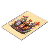 木製の本棚のリス ノートブック (左側)