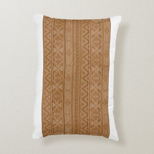 木製の板にエスニック模様。ヴィンテージ図 アクセントクッション (裏面(縦))