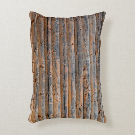木製の板の古い壁の亀裂。ビーム作成 アクセントクッション (正面(垂直))