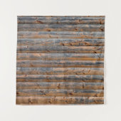 木製の板の古い壁の亀裂。ビーム作成 タペストリー (正面)