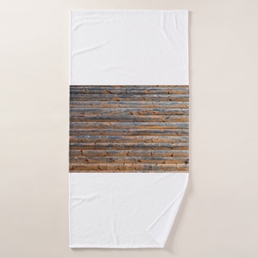 木製の板の古い壁の亀裂。ビーム作成 バスタオル (バスタオル)
