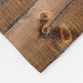 木製の板の古い壁の亀裂。ビーム作成 フリースブランケット (角)