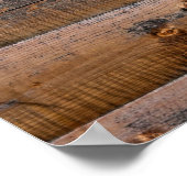 木製の板の古い壁の亀裂。ビーム作成 ポスター (角)