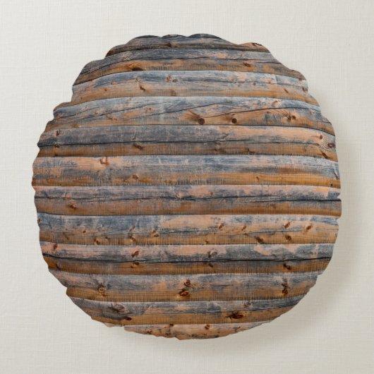 木製の板の古い壁の亀裂。ビーム作成 ラウンドクッション (正面)