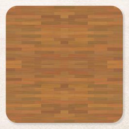 木製の板の床パターン質 スクエアペーパーコースター
