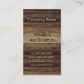 木製の板の背景 名刺 (裏面)