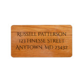 木製の板 ラベル (正面)