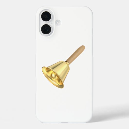 木製の柄を持つ金色のハンドベル Case-Mate iPhoneケース (裏面)