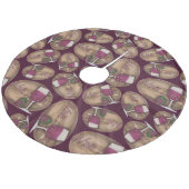 木製の楕円形のワイン愛好家 フリース ツリースカート (アングル)