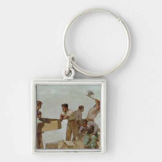 木製の構造 キーホルダー (正面)