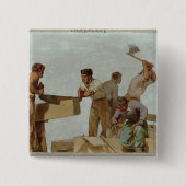 木製の構造 缶バッジ (正面)