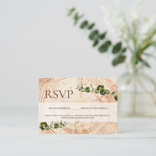 木製の樹皮葉の席なし エンクロージャーカード (スタンド正面)